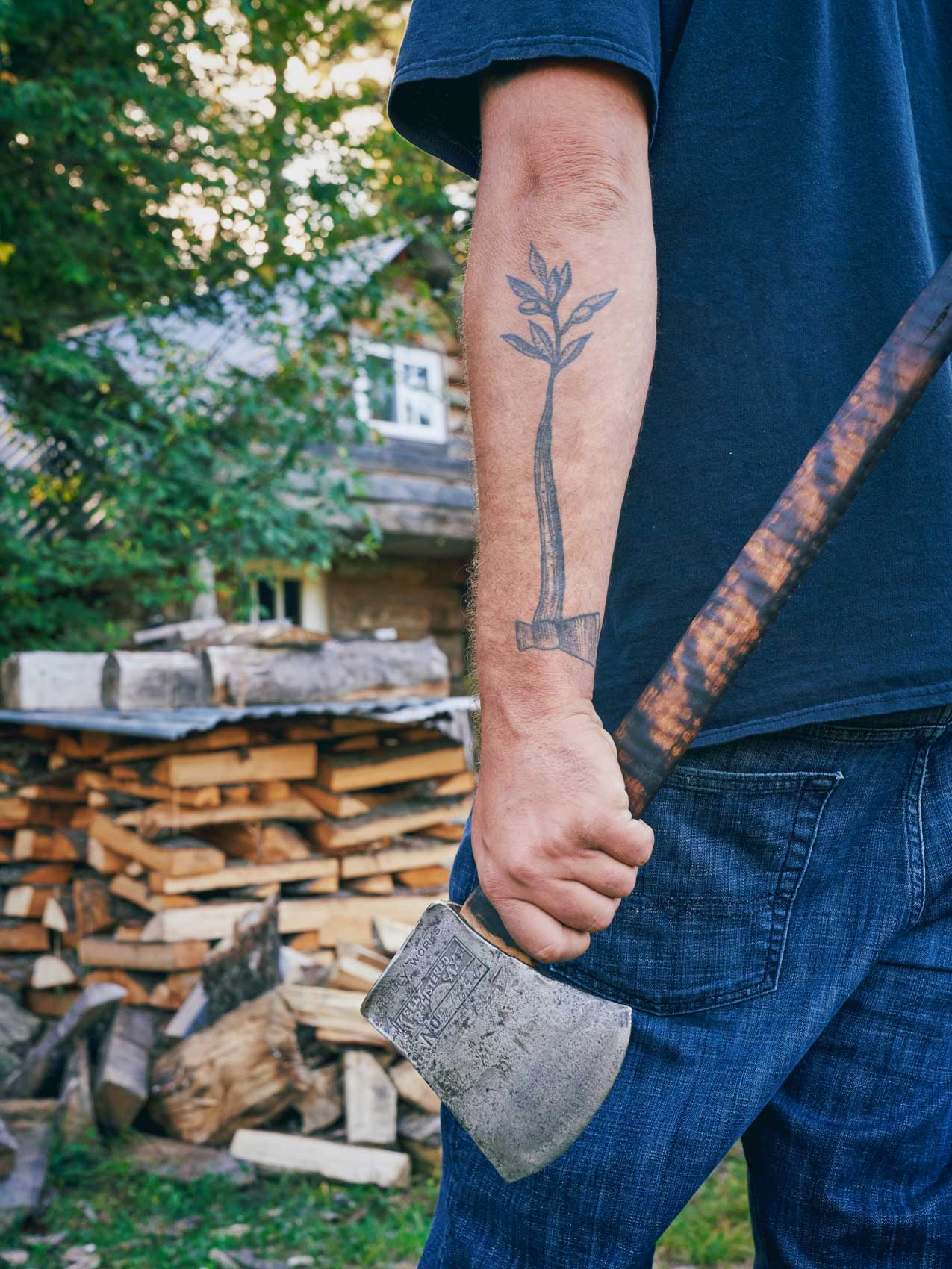Axe Tattoo And A Vintage Axe